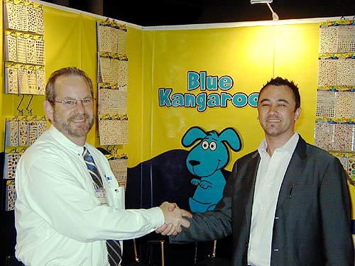 Blue Kangaroo trade show booth by Manny Stone Decorators