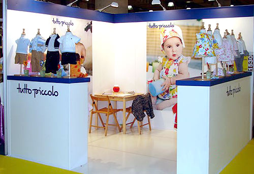 Tutto Piccolo trade show booth designed by Manny Stone Decorators