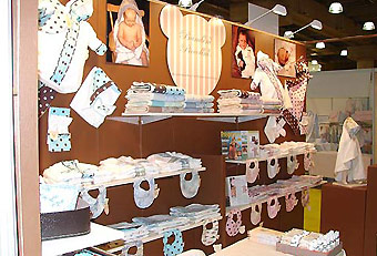 Bambini Carini trade show display by Manny Stone Decorators