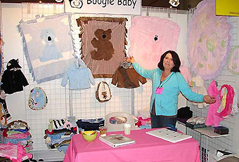 Boogie Baby trade show booth designed by Manny Stone Decorators