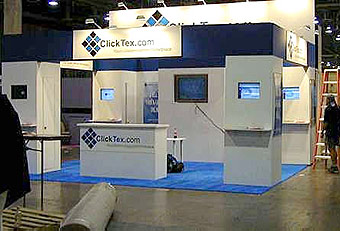 ClickTex booth by Manny Stone Decorators