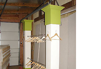 column racks as designed by Manny Stone Decorators
