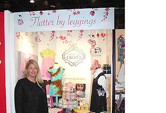 Flutter by Leggings trade show booth by Manny Stone Decorators