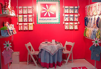 Maisey Mae trade show booth designed by Manny Stone Decorators