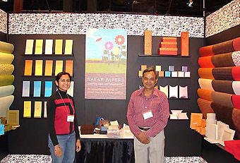 Sakar Papers trade show display by Manny Stone Decorators