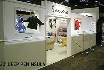 Samara 2000 Privacy & Exposure booth with hardwall and halogen lighting by Manny Stone Decorators