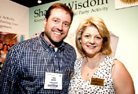 Shared Wisdom trade show booth designed by Manny Stone Decorators