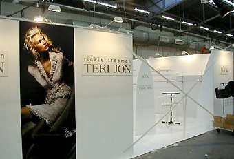 Teri Jon exhibit booth by Manny Stone Decorators
