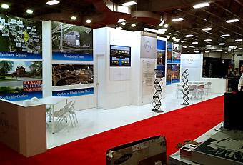 trade show booth designed and built by Manny Stone Decorators