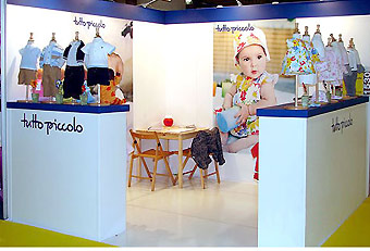 Tutto Piccolo trade show booth designed by Manny Stone Decorators