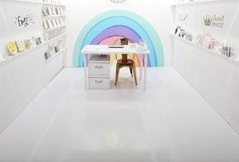 White Masonite Flooring