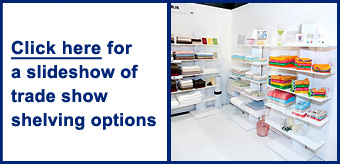 trade show shelving options