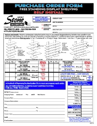universal display shelving form